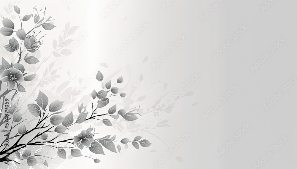 Beautiful Designer Seasonal Background with Light gray Color Hue Spring Modern Wallpaper Template with Vibrant Hues and Stunning Scenery for Presentation, Ad, and All Applications (generative AI)