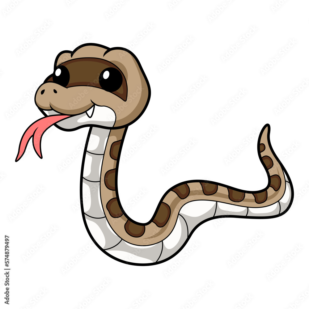 Fototapeta premium Cute happy gopher snake cartoon