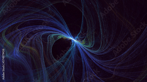 3D rendering abstract fractal light background