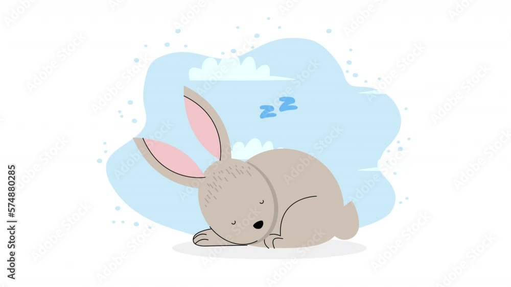 cute rabbit gray sleeping animation animation cute rabbit gray sleeping animation animation