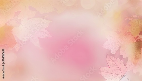 Beautiful Designer Seasonal Background with Pale pink Color Hue Autumn Modern Wallpaper Template with Vibrant Hues and Stunning Scenery for Presentation  Ad  and All Applications  generative AI 