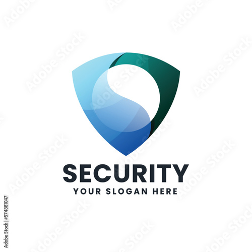 Security Defense Gradient Logo Vector Icon Illustration