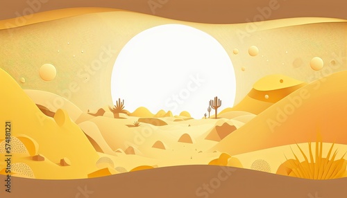 Beautiful Designer Seasonal Background with Sand Color Hue Summer Modern Wallpaper Template with Vibrant Hues and Stunning Scenery for Presentation  Ad  and All Applications  generative AI 