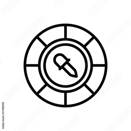 Black line icon for blues