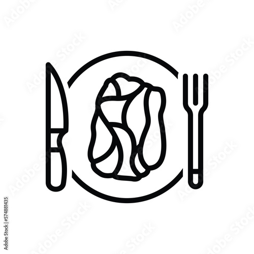 Black line icon for chuck