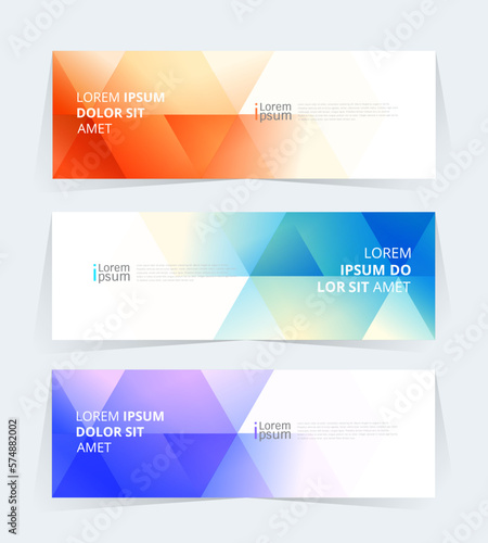 Geometric banner design with Vector presentation template.