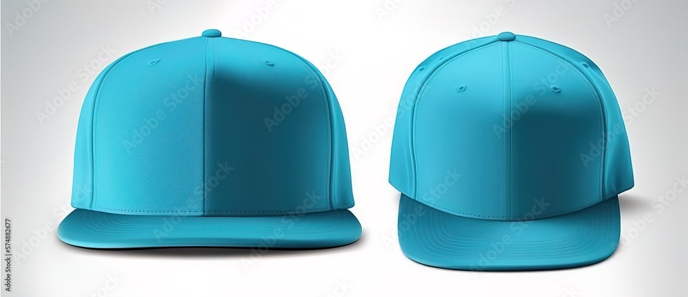 Blank empty hat, blue color with clean and flat background Blank empty hat, blue color with clean and flat background