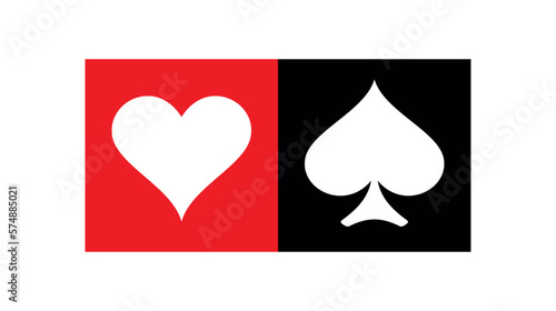 A set of card suits. A symbol of a deck of playing cards or gambling games (poker, bridge). Four card suits: spades, hearts, diamonds and clubs.