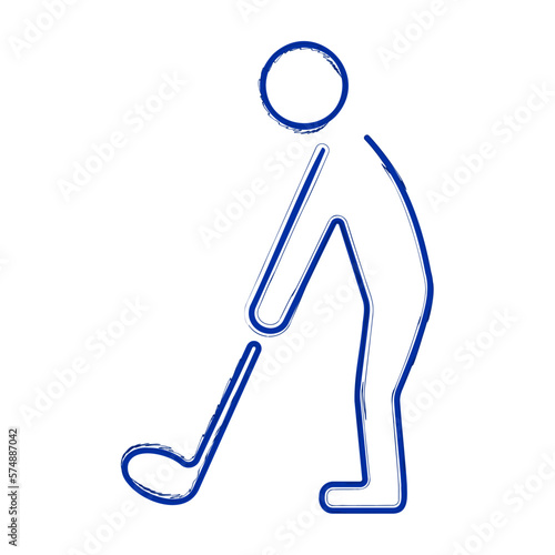 golf brush on white background, vector illustration.