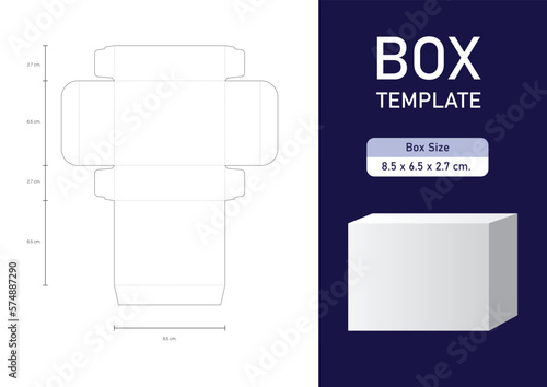 box packaging die cut and mock up template for soap