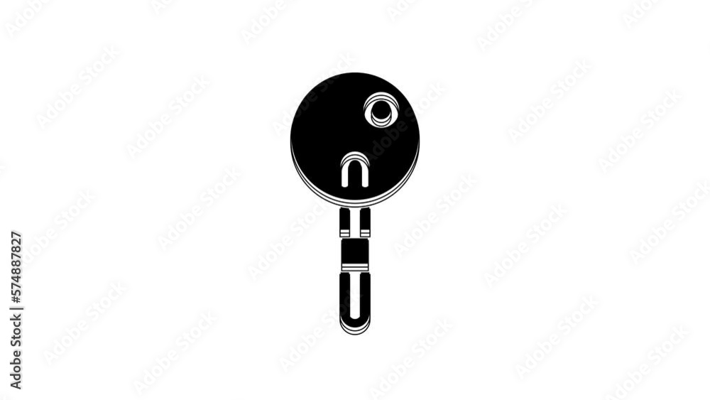 Black Lollipop icon isolated on white background. Food, delicious symbol. 4K Video motion graphic animation Black Lollipop icon isolated on white background. Food, delicious symbol. 4K Video motion graphic animation
