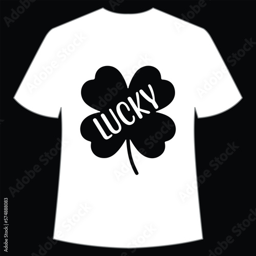 Lucky St. Patrick's Day Shirt Print Template, Lucky Charms, Irish, everyone has a little luck Typography Design