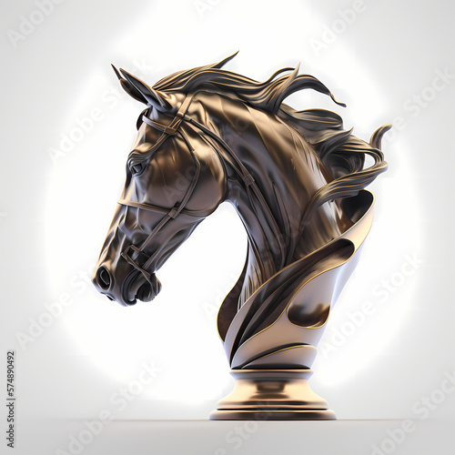 Trophy with Horse design. Generative AI