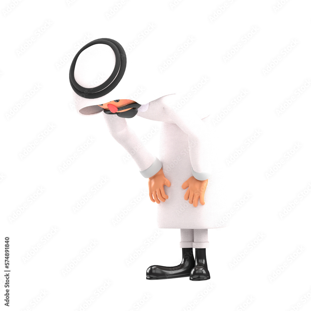 muslim man praying 3d illustration muslim man praying 3d illustration
