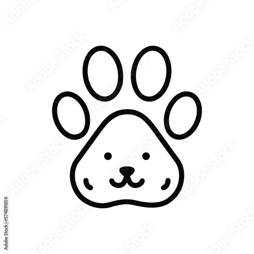 Black line icon for pets