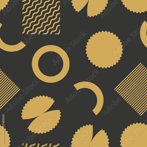 Pasta geometric seamless pattern