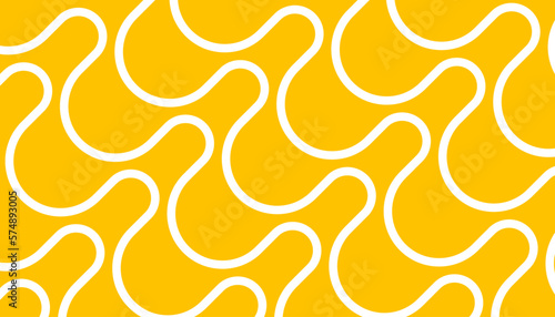 Pasta yellow abstract banner with wavy lines