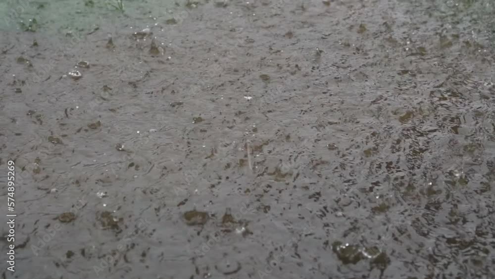 slow motion video up close of heavy raindrops slow motion video up close of heavy raindrops