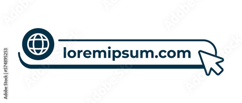 link button, website name, url, address, navigation bar flat design vector eps10