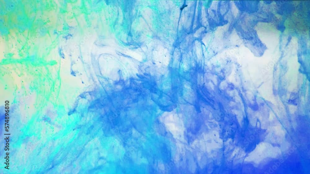 インクドロップ 水中で漂う二つの青色インク 白背景 Ink drop Two blue ink floating in water White background インクドロップ 水中で漂う二つの青色インク 白背景 Ink drop Two blue ink floating in water White background