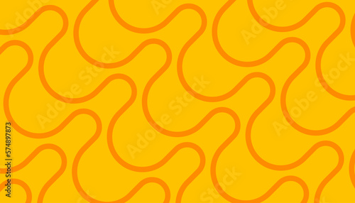 Pasta yellow abstract banner with wavy lines