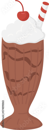 Milkshake flat illustration