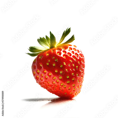  strawberry isolated on white background.generative AI. 
