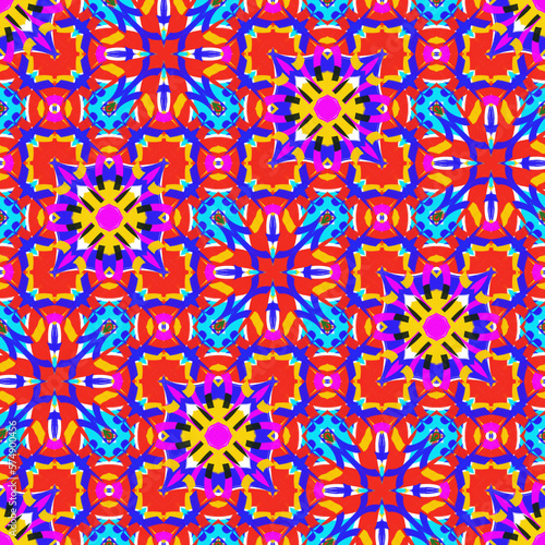 Geometric and seamless pattern design illustration with beautiful vibrant color.