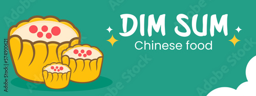 Simple Tosca color dimsum banner for shop needs