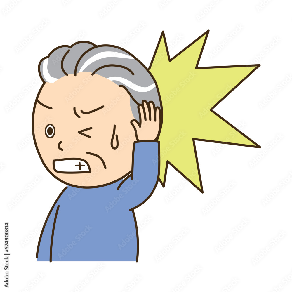 脳卒中による激しい頭痛がおきた高齢男性