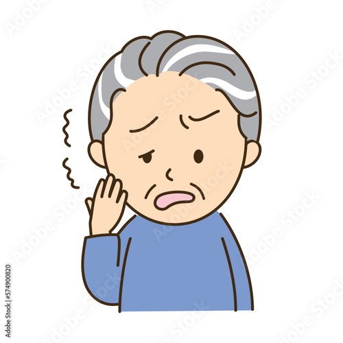 脳卒中により顔面片麻痺になったおじいさん