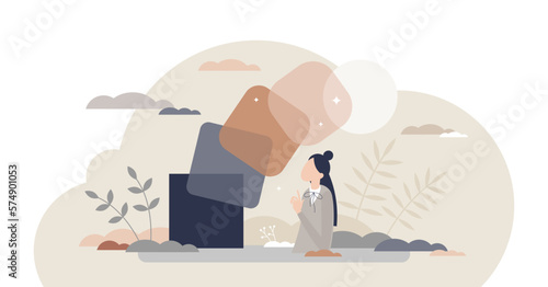 Personal transformation and personality skill development tiny person concept, transparent background. Mental evolution progress as geometric shapes illustration.