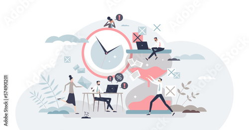 Urgency and ASAP time deadline for business project tiny person concept, transparent background. Task priority for urgent challenge illustration.