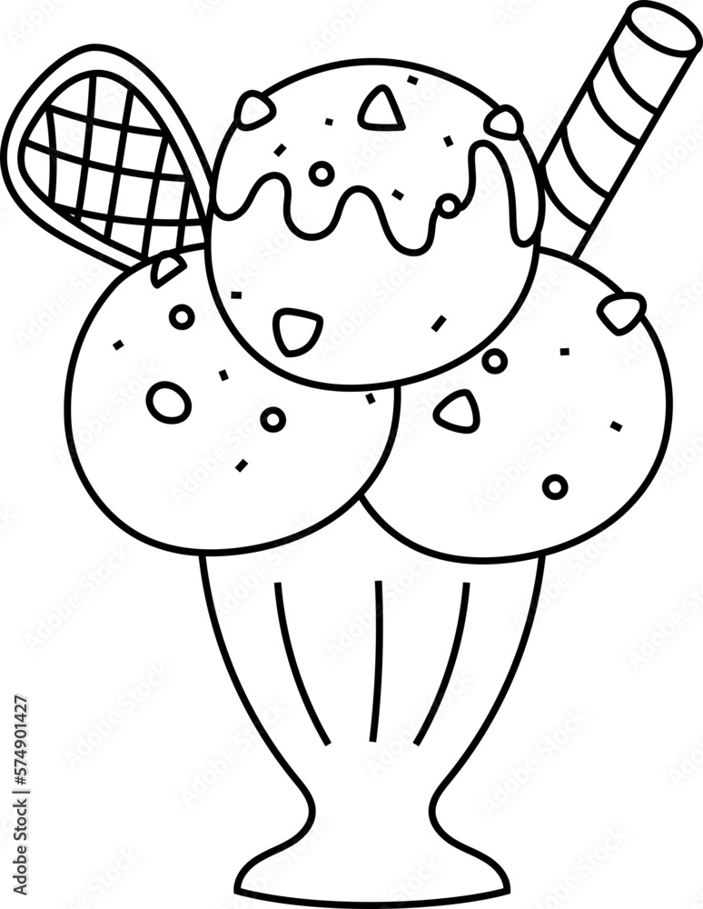 Fototapeta premium Sundae Ice cream icon