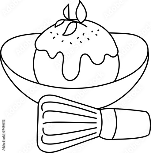Ice cream matcha green Tea icon