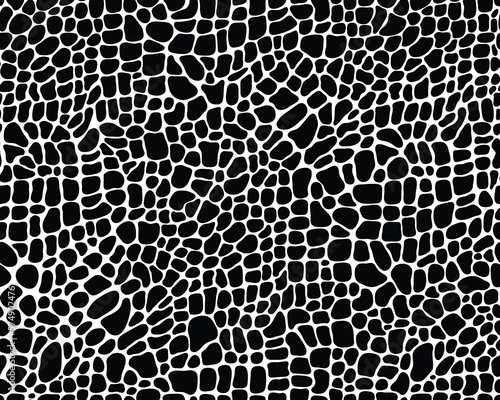 Seamless pattern of alligator skin on a white background	