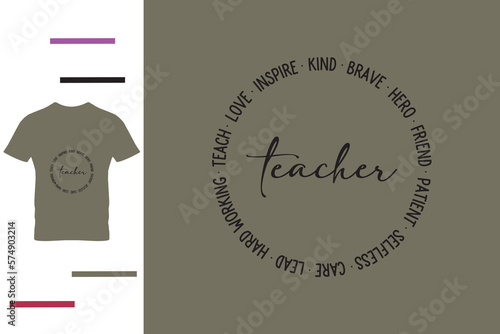 selfless teacher t shirt design 