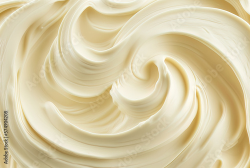 Fotografia Cream yogurt, generative ai