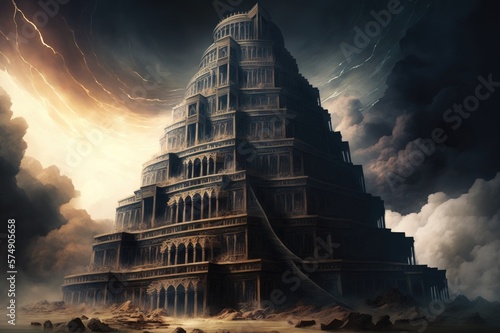 The Tower of Babel and the Formation of National Identity A Historical Perspective Generative AI photo