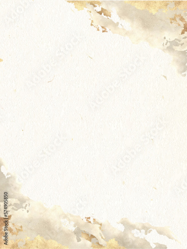 和　雲　金箔　和紙　水彩　背景　風景　ベクター