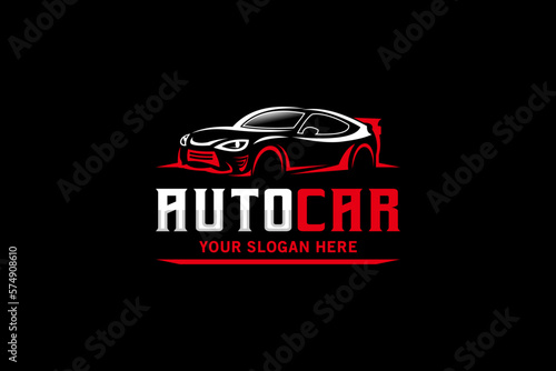 Sports car logo design, automotive car logo template vector illustration