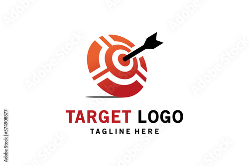 Modern abstract target symbol logo design creative concept