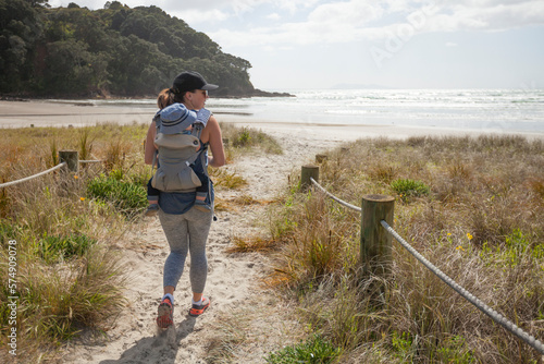 Waihi Beach in Orokawa Scenic Reserve, New Zealand photo