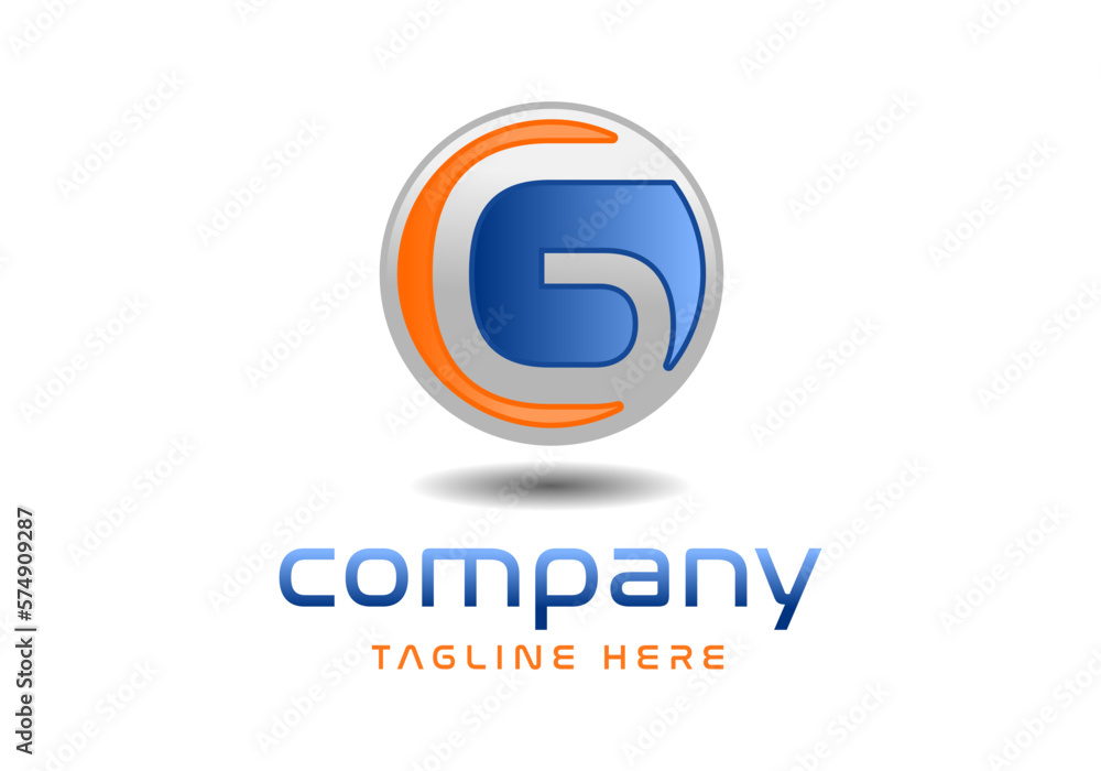 Letter G 3d in a globe logo concept. Letter G 3d in a globe logo concept.