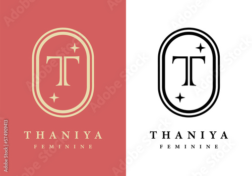 Letter T logo, perfect for salons, spas, and others.