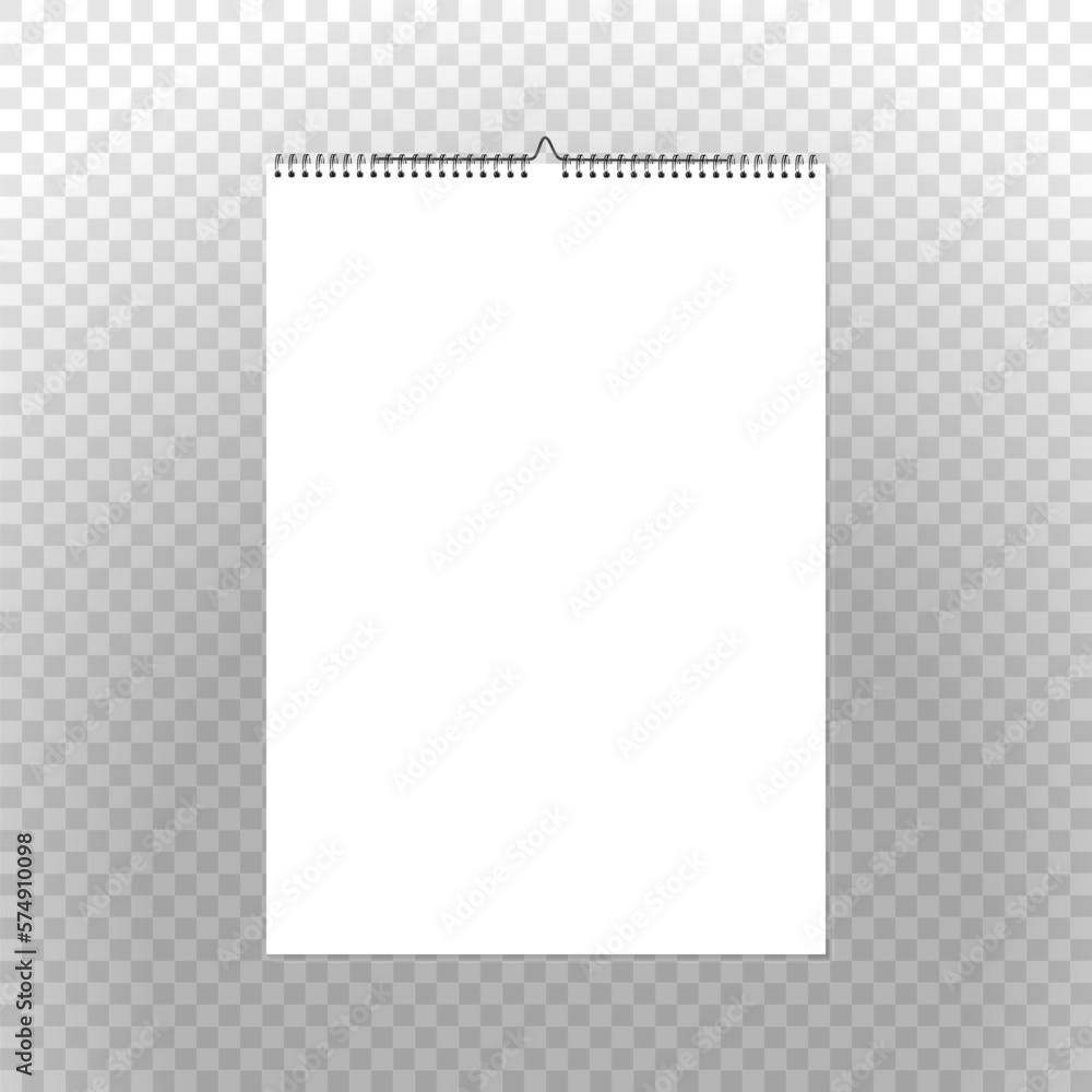 vecteur-stock-calendar-binder-mockup-vertical-on-transparent-background