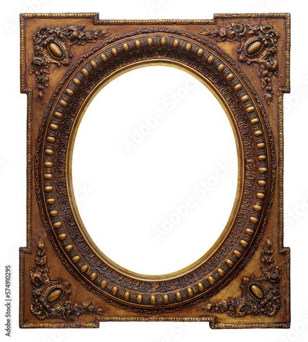 Picture photo frame to put your own pictures in (isolated with clipping path)