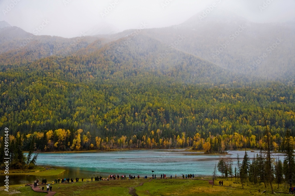 Altay Xinjiang,Kanas, - obrazy, fototapety, plakaty 