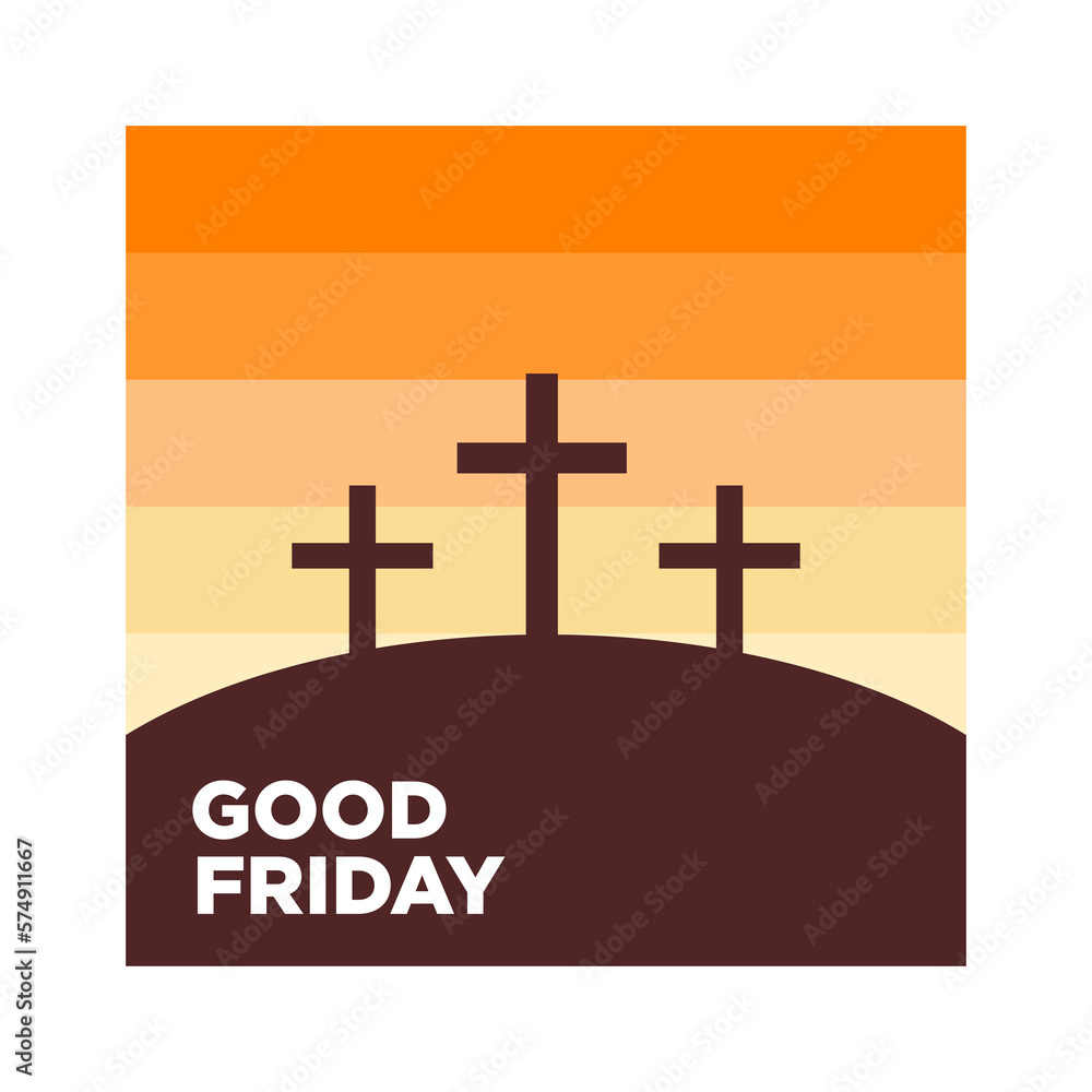 God Friday design Illustration. Good Friday is a Christian holiday commemorating the crucifixion of Jesus and his death at Calvary God Friday design Illustration. Good Friday is a Christian holiday commemorating the crucifixion of Jesus and his death at Calvary