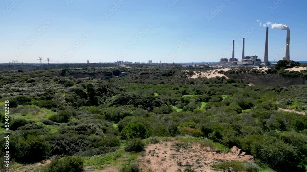 4K drone video of Orot Rabin Electric Power Plant- Hadera- Israel 4K drone video of Orot Rabin Electric Power Plant- Hadera- Israel